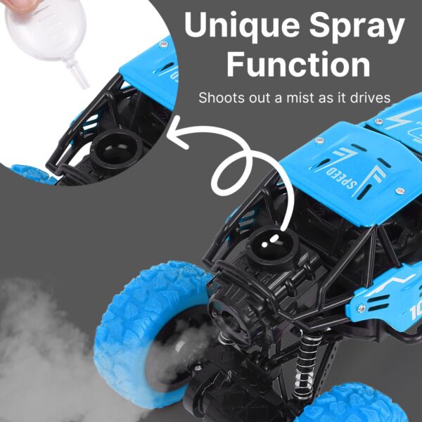 Unique Spray Function shoots out mist as it drives